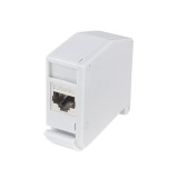 Logilink DIN-sínes adapter Cat.6A soros csatlakozóval, árnyékolt, 2x RJ45 aljzat