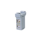 Logilink DIN sínre szerelhető adapter 2 db Cat.6A RJ45 F/F inline csatlakozóval, árnyékolt