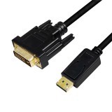 LogiLink DisplayPort apa - DVI-D(24+1) Dual Link apa kábel fekete 2m (CV0131)
