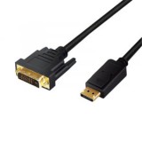 LogiLink DisplayPort apa - DVI-D(24+1) Dual Link apa kábel fekete 2m (CV0131)