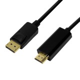Logilink DisplayPort cable DP/M to HDMI-A/M 4K/30 Hz 1m  Black CV0126