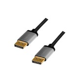 Logilink DisplayPort kábel, DP/M-DP/M, 4K/60 Hz, alu, 2 m - CDA0101