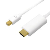Logilink DisplayPort kábel mDP/M HDMI-A/M 4K/30 Hz 3m fehér (CV0124) (CV0124)