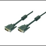 LogiLink DVI összekötő kábel, fekete, 2m