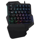 LogiLink egykezes gaming billentyűzet fekete (ID0181) - Bontott termék!