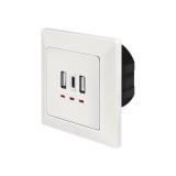 Logilink Fali konnektor, 2x USB-A, 1x USB-C