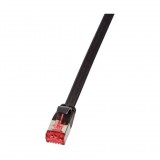 LogiLink Flachpatchkabel 2xRJ45 U/FTP Cat6A 15.0m schwarz (CF2103S)