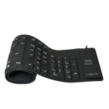 Logilink Flexible waterproof USB + PS/2 Keyboard Black UK ID0019A