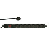Logilink Hálózati Elosztó Kapcsolóval 7DIN 2m Black (PDU7C01)