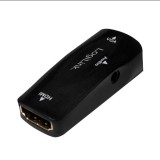 LogiLink HDMI-A anya - VGA HD15 anya adapter 3.5mm stereo jack csatlakozóval fekete (CV0108) (CV0108)