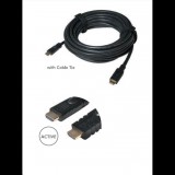 LogiLink HDMI Active, M/M, 15m kábel fekete (CHA0015) (CHA0015)