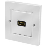 Logilink HDMI fali lemez csatlakozóval HDMI aljzat, 1 portos, fehér