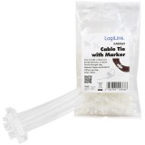 Logilink Kábelkötegelő jelölővel, PA66, 100 db