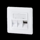 Logilink Keystone előlap 3 modulhoz, német típusú, fehér