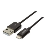 Logilink Lightning cable, Apple 8-pin/M to USB-A/M MFI 0,18m Black UA0240