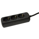 LogiLink LPS205B elektromos elosztó 1,4 M 3 AC kimenet(ek) Fekete