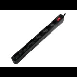 LogiLink LPS232B Elosztó kapcsolóval 6 részes Fekete Euro dugó 1 db (LPS232B)