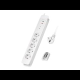 LogiLink LPS402 230V Túlfeszültség védő elosztó 5 aljzatos 1.5m - Fehér (LPS402)