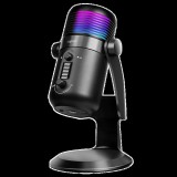 Logilink Mikrofon, kardioid, NRC, 192 kHz@24 bit, RGB világítás, streaming, podcast, stúdió