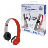 LogiLink mikrofonos fejhallgató piros (HS0035)