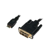 LogiLink Mini-HDMI apa –> DVI-D kábel apa, 2 m (CHM004) (CHM004)