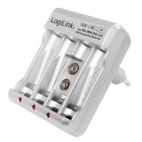 LOGILINK PA0168 AA + AAA + 9V Ni-MH/Ni-Cd akkumulátor töltő
