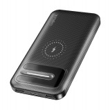 LogiLink PA0343RF külső akkumulátor Lítium-polimer (LiPo) 10000 mAh Vezeték nélkül tölthető Fekete