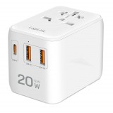 Logilink PA0356 Universal travelling power supply White