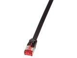 Logilink Patch Cable Flat Cat.6A Shielded  2,00m black
