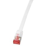 Logilink Patch Cable Flat Cat.6A Shielded  2,00m white