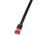 Logilink Patch Cable Flat Cat.6A Shielded  3,00m black