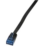 LogiLink Patch kábel SlimLine, lapos, Cat.5e, U/UTP, fekete, 10 m