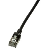 Logilink Patch kábel SlimLine, Ultraflex, Cat.6A, U/FTP, fekete, 3 m