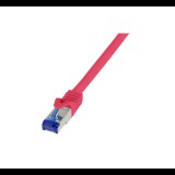 Logilink Patch kábel Ultraflex, Cat.6A, S/FTP, piros, 0,25 m