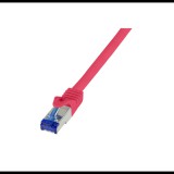 Logilink Patch kábel Ultraflex, Cat.6A, S/FTP, piros, 3 m