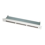 LogiLink Patch Panel 1U 19" 24 Port STP CAT6 árnyékolt szürke (NP0040A)