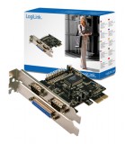 Logilink PCI Express Card, 2 Serial ports& 1 Parallel port PC0033
