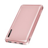 Logilink Power bank 10.000 mAh, 2x USB-A, USB-C, gyorstöltéssel, rózsaszín arany