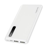 Logilink Power bank 8000 mAh, 2x USB-A, 2 az 1-ben kábel, fehér (PA0311W)