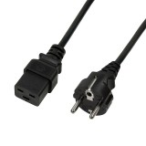Logilink Power cable CEE 7/7 to IEC C19 1,8m Black CP152