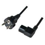 Logilink Power cord safety plug to IEC C13 female 90° 3m Black CP118