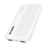 Logilink Powerbank 10 000 mAh, 2x USB-A, USB-C, gyorstöltés funkcióval, fehér