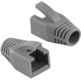Logilink RJ45 feszültségmentesítő védőburkolat, 8 mm, szürke, 10 db