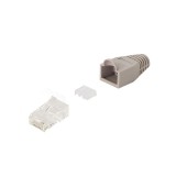 Logilink RJ45 modular plug Cat.6A UTP with boot and guide plate 100db MP0072