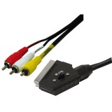 Logilink Scart - RCA cable, 1x Scart male - 3x RCA male, 2,0m