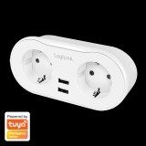 LogiLink SH0102 230V WiFi Smart elosztó 2 aljzatos - Fehér (SH0102)