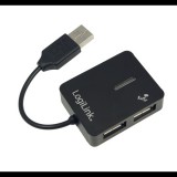 LogiLink "Smile" USB 2.0 4 portos hub, fekete