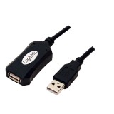LogiLink UA0001A USB 2.0 hosszabbító kábel fekete 5m (UA0001A) - USB hosszabbító