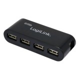 LogiLink UA0085 4 Portos USB HUB fekete (UA0085) - USB Elosztó