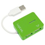 LogiLink UA0138 4 Portos USB HUB zöld (UA0138) - USB Elosztó